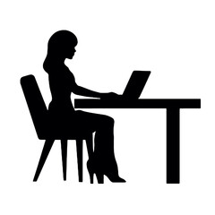 Silhouettes of business women