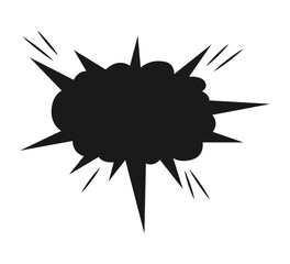 Collection of Sharp Explosion Speech Bubble Silhouettes. Vector illustration. flat vector collection isolated on white background