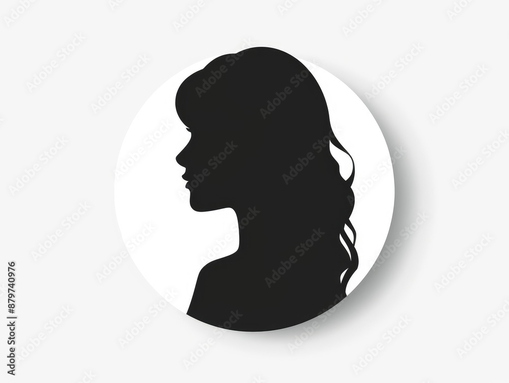 Sticker silhouette of a woman