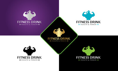 Fitness logo design template health or gym vector image, Gym Logo, Fitness Logo Vector, Design Suitable For Fitness, Sports Equipment, Body Health, Fitness Drink, Body Supplement Product Brands