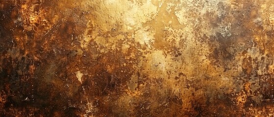 Obraz premium illustration of metal old grunge copper bronze rusty texture with gold background effect ideal for vintage or retro-inspired wallpaper concepts and designs