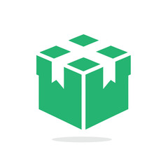 Box icon or logo in modern line style. High-quality outline pictogram for web site design and mobile apps. Vector illustration on a white background. Symbol, logo illustration