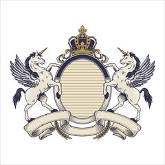 Obraz premium CLASSIC VINTAGE PEGASUS LOGO TEMPLATE