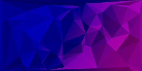 Obraz premium Abstract blue geometric triangle 3D background. Vector Illustration. Low poly background texture. Futuristic vector illustration. Modern impression polygon background material.