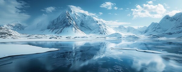 Tranquil Tundra and Frozen Frontier, 4K hyperrealistic photo