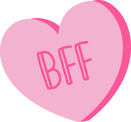 Best Friend Pink Heart 