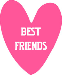 Best Friends Pink Heart