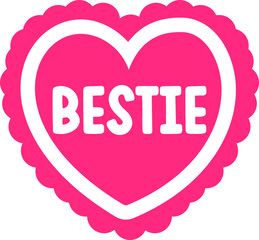 Best Friend Pink Heart 