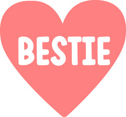 Best Friend Pink Heart 
