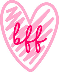Best Friend Pink Heart 