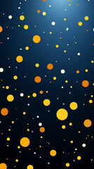 Blue  Dots Circles Balls on Yellow Background, Abstract Image, Texture, Pattern Background, Wallpaper, Background, Cell Phone Cover and Screen, Smartphone, Computer, Laptop, 9:16 and 16:9 Format - PNG