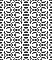 Black and white seamless abstract pattern. Background and backdrop. Grayscale ornamental design.