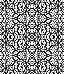 Black and white seamless abstract pattern. Background and backdrop. Grayscale ornamental design.