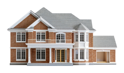 PNG  American masonry construction house architecture building white background.