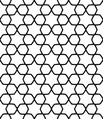Black and white seamless abstract pattern. Background and backdrop. Grayscale ornamental design.