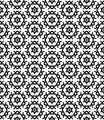 Black and white seamless abstract pattern. Background and backdrop. Grayscale ornamental design.