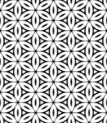 Black and white seamless abstract pattern. Background and backdrop. Grayscale ornamental design.