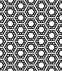 Black and white seamless abstract pattern. Background and backdrop. Grayscale ornamental design.