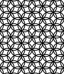 Fototapeta premium Black and white seamless abstract pattern. Background and backdrop. Grayscale ornamental design.