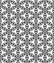 Black and white seamless abstract pattern. Background and backdrop. Grayscale ornamental design.