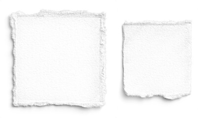 White Deckled Edge Square Paper 2