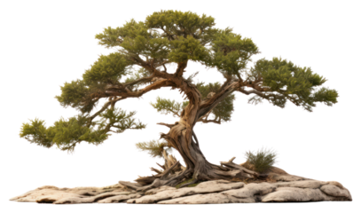PNG Tree bonsai plant white background.