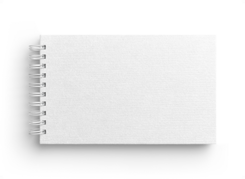 White Spiral Bound Notebook Cover