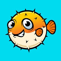 PUFFFISH CARTOON ILLUSTRATION