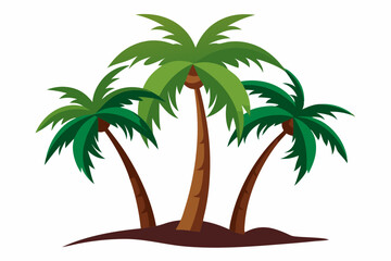 palm trees vector art illustration