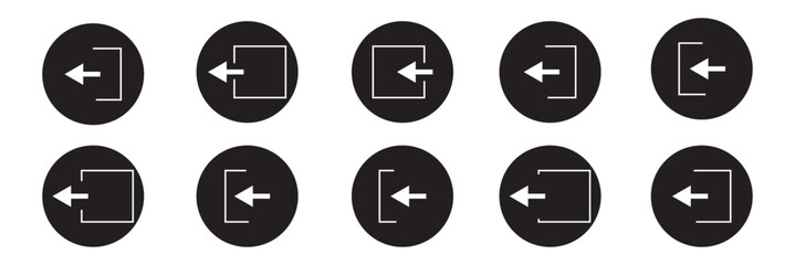 login glyph icon on white back ground, eps10