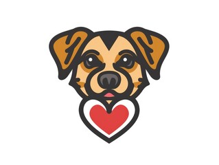 dog with heart