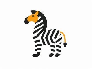 zebra cartoon with sign