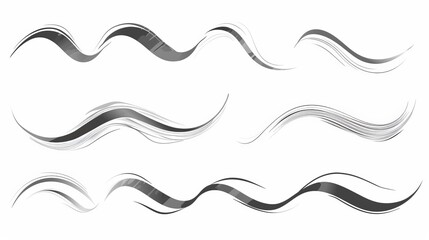 Abstract image with creative black and white wave patterns, showcasing sleek curves and dynamic motion, representing modern art and fluid design concepts in a minimalistic style.