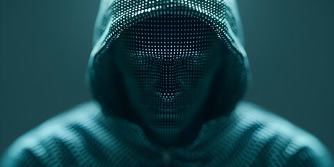 Diode Hacker A Digital Artwork Symbolizing Cybersecurity Threat. Concept Digital Art, Cybersecurity, Threat, Symbolism