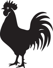 Rooster vector silhouette 