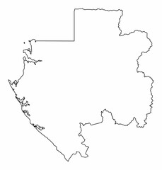 Gabon outline map