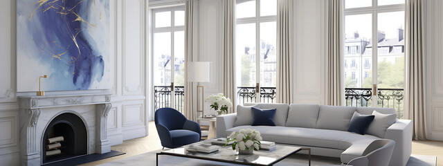 Parisian luxury apartment with a view of the Eiffel Tower