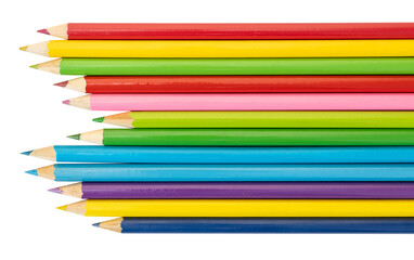 Group of Colored pencils cut out