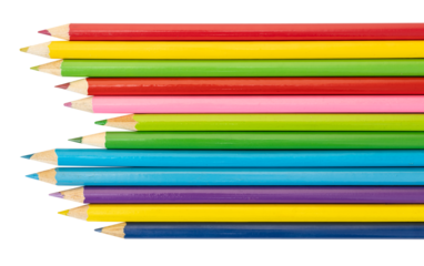 Group of Colored pencils cut out