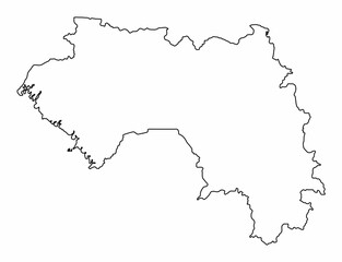 Guinea outline map