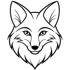 Minimalist Wolf Head Vector for Wildlife Branding
