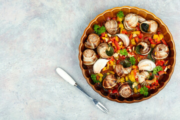 Edible stuffed snails