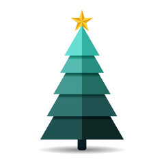 christmas tree made from paper