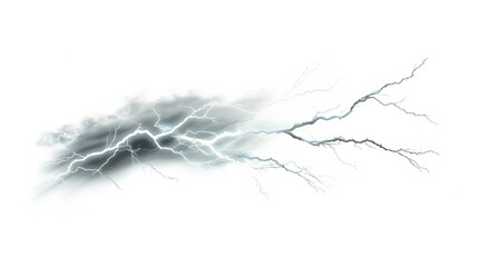 The effect of lightning and lighting, symbol of natural strength or magic, light and shine, abstract, zippers, thunderstorm and lightning, electricity and explosion illustration, isolated on white