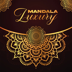 Luxury mandala background premium vector template