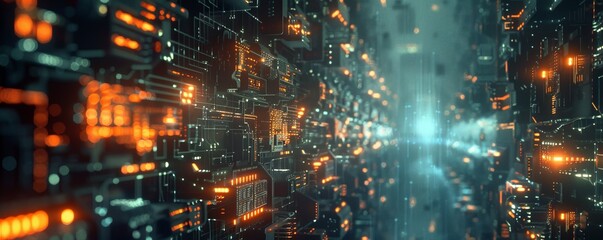 A powerful AI controlling a vast network of machines.