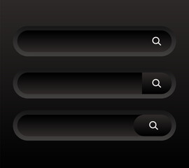 Obraz premium Search bar Set. Search field. Vector element for web design.