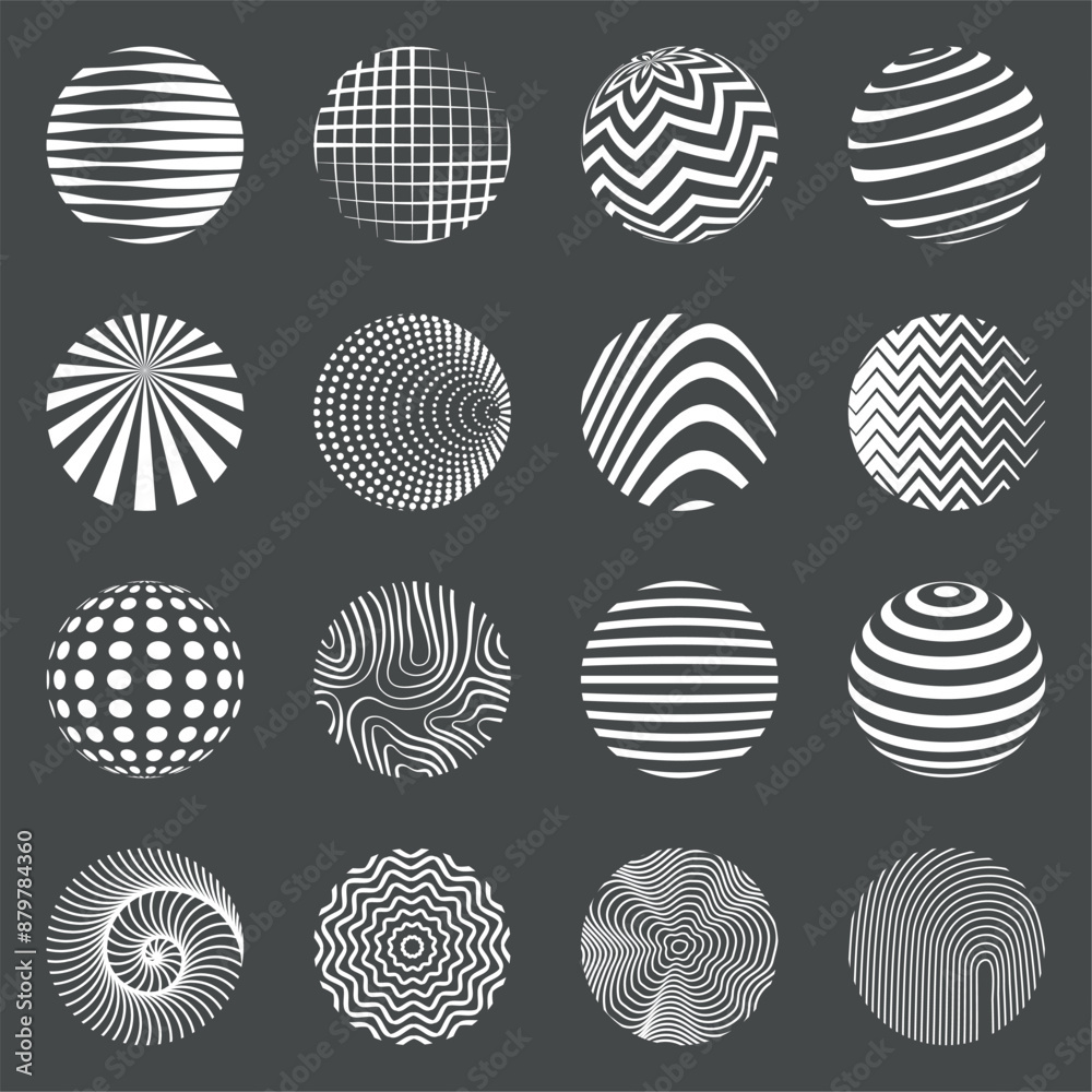 Poster circle abstract forms. design templates of round swirl shapes stylized figures and elements recent v
