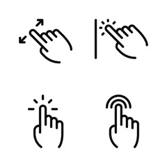 Touchscreen Hand Gestures Icon Set - Interactive Mobile Commands