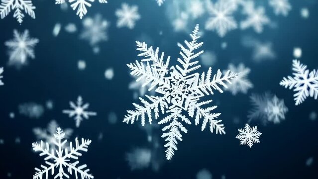 christmas background with snowflakes